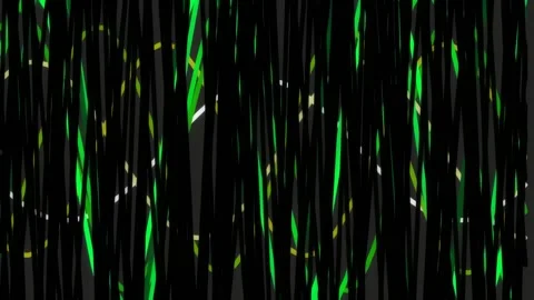 Abstract falling green digital lines and streaks on black screen background Stock Footage 342203603