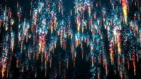Abstract Falling Magic Particles Background Loop Stock Footage
