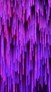 Abstract falling neon light streaks in purple and pink tones, symbolizing f.. Stock Illustration