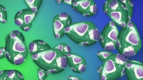 Abstract Falling Patterned Mesh Objects on Vibrant Gradient Background Stock-Footage 345314396