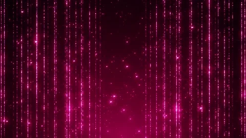 Abstract falling pink glitter streaks background dazzling glowing light effec Stock Footage 327625410