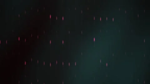 Abstract Falling Pink Particles on Dark Teal Digital Rain Background Stock Footage 344715206