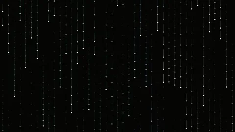 Abstract falling rain streaks on black screen, digital glitch effect backgrou Stock Footage 341059123