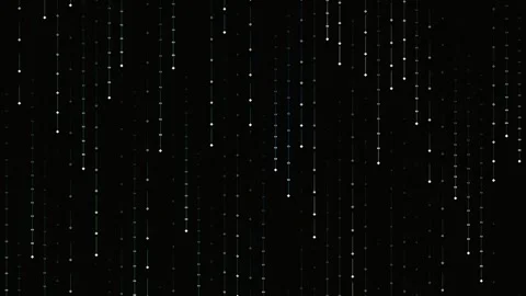 Abstract falling rain streaks on deep black background, motion graphic effect Stock Footage 341058109
