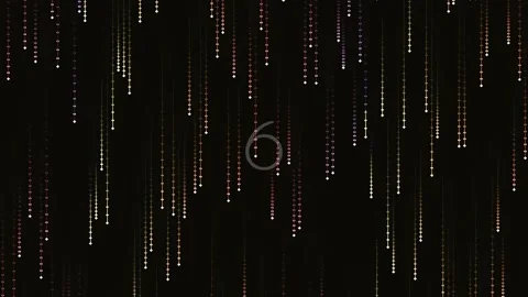 Abstract falling red and gold particles on black background Stock Footage 342092710