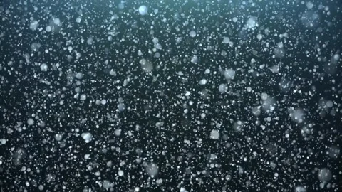 Abstract Falling Snow, Bokeh Effect, Winter Background Stock Footage 297016251