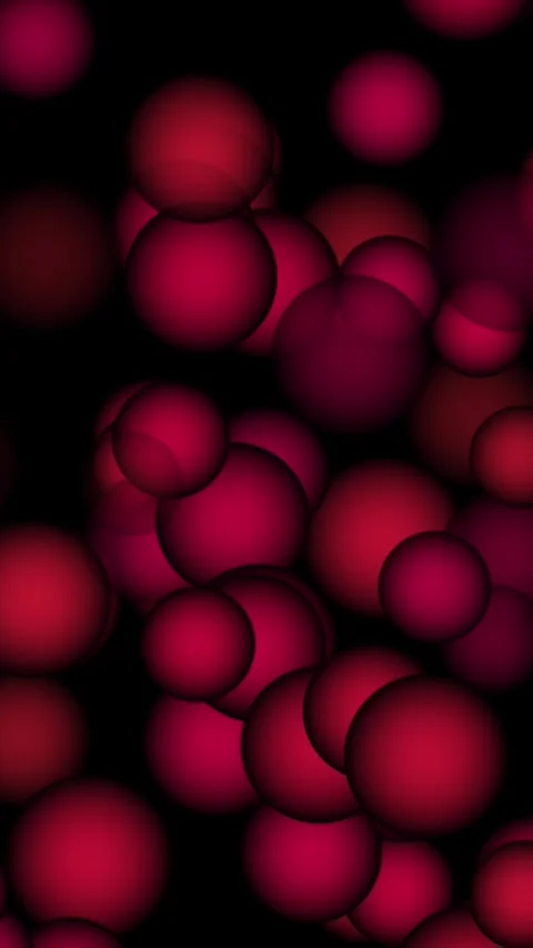Abstract falling spheres background. Pink bubbles pattern. 4K Vertical video. Stock Footage 264169212