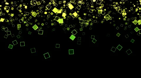 Abstract Falling Squares Background Animation - Loop Yellow Stock Footage 35593362