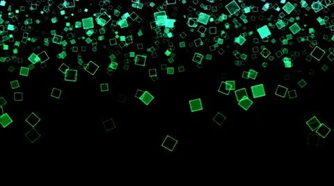 Abstract Falling Squares Background Animation - Loop Green Stock Footage 35596164