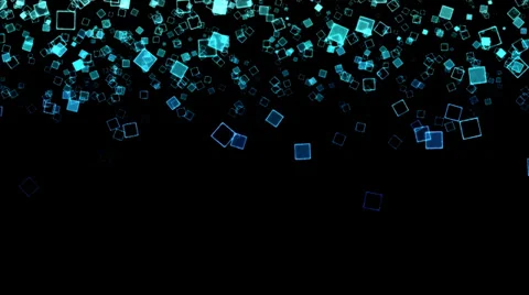Abstract Falling Squares Background Animation - Loop Blue Stock Footage 35596597