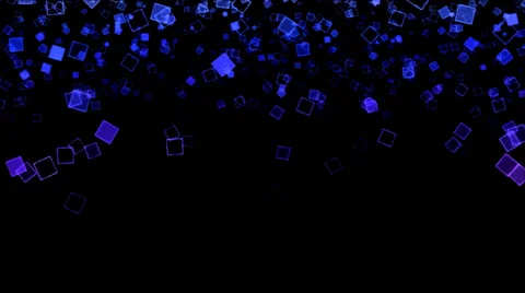 Abstract Falling Squares Background Animation - Loop Blue Stock Footage 35596600