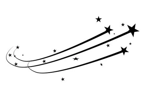 Abstract Falling Star Illustrazione stock