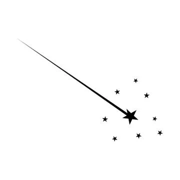 Abstract falling star. simple flat vector illustration. Illustrazione stock