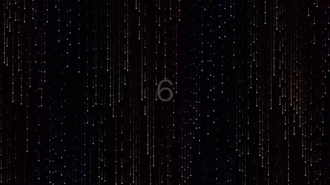 Abstract falling white lines on black background, digital art animation Stock Footage 342116804