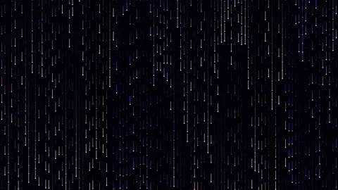 Abstract Falling White Particles on Black Background | Futuristic Digital M.. Stock Footage 340380407