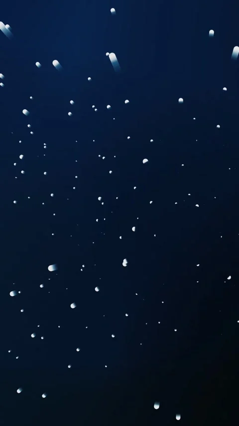 Abstract Falling White Particles on Dark Blue Background Vídeo Stock 334380160