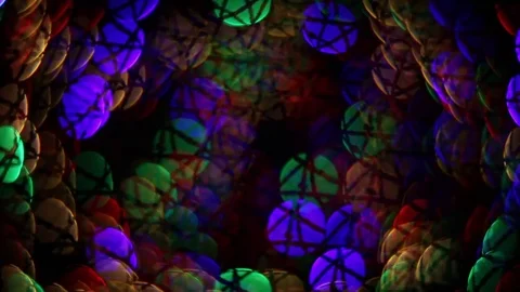 Abstract fancy background of blinking lights with changing complex web pattern Stock Footage 72604384