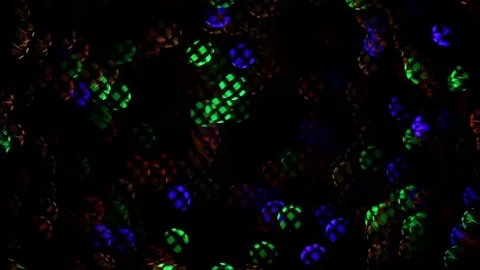 Abstract fancy background of blinking lights with changing small grid pattern Stock Footage 72604640