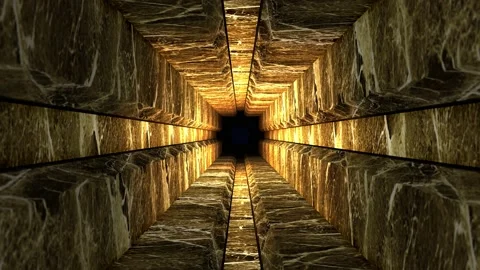 Abstract fantasy background 3D dark stone tunnel corrdor or crypt Vídeos de archivo 160161781