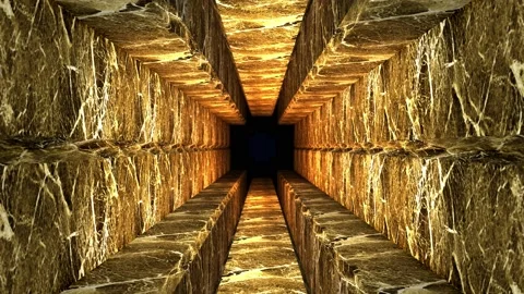 Abstract fantasy background 3D dark stone tunnel corrdor or crypt Vídeos de archivo 162403083