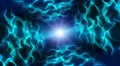 Abstract fantasy background, shining energy waves. HD Footage