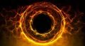 Abstract fantasy fiery circle background. HD Footage
