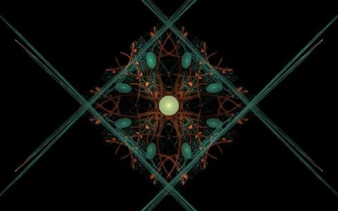 Abstract fantasy flower pattern Stock Illustration