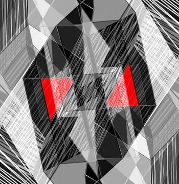 Abstract fantasy geometric background Illustrazione stock
