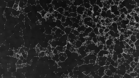 Abstract fantasy motion background with pulsating light nodes and organic plexus Video stock 115023015