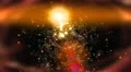 Abstract fantasy motion background, shining lights and particles HD Footage