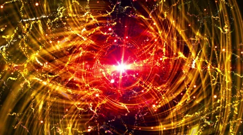 Abstract fantasy motion background, shining lights and particles Stock Footage