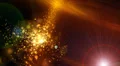 Abstract fantasy motion background, shining lights and particles HD Footage