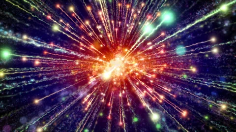 Abstract fantasy motion background, shining lights and particles 스톡 동영상 28135544