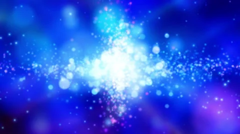 Abstract fantasy motion background, shining lights and particles Stock Footage