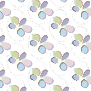 Abstract fantasy pattern of elements of different shapes, small colored cir.. イラスト素材
