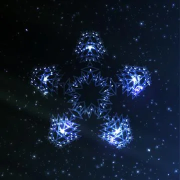 Abstract fantasy snowflake illustration Stock Illustration