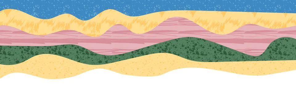 Abstract farm field background with texture vector illustration banner. Japanese Stock Illustration