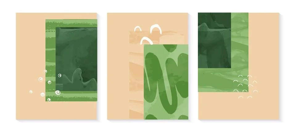 Abstract farm field collage background. Agro land backdrop, farmland landscape Stock Illustration