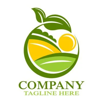 Abstract farming and fields logo Stock Illustration