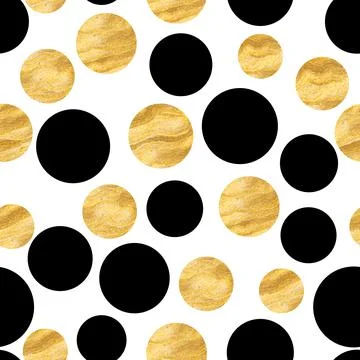 Abstract fashion grunge polka dots background. White seamless pattern with  black Illustration #169415336