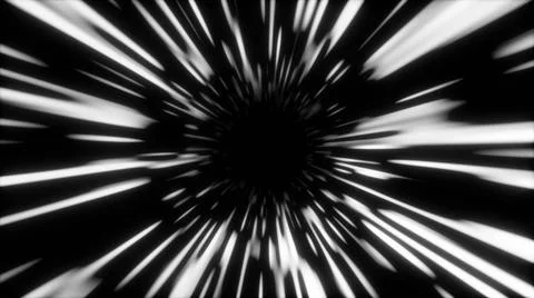 Abstract fast hyper warp neon tunnel, moving in space and time, distortion... Stock Photos