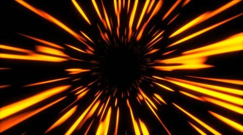 Abstract fast hyper warp neon tunnel, moving in space and time, distortion... Stock Photos