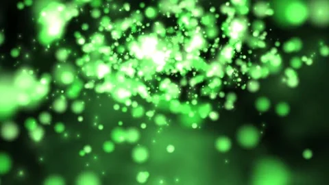 Abstract fast moving green particles motion background Stock Footage 262456989