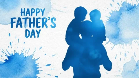 Abstract Father's Day Background with Paint Splashes Stock Footage 316279384