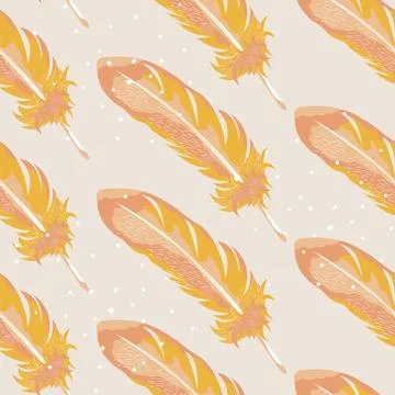 Abstract feather seamless pattern. Vector tile design. Illustrazione stock