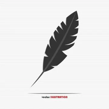 Abstract feather web icon Illustrazione stock