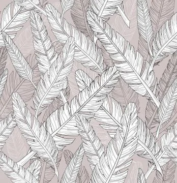 Abstract feathers pattern. seamless pattern. Stock Illustration