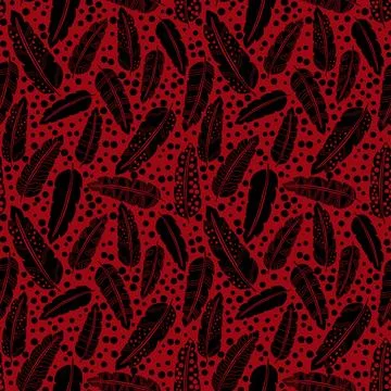 Abstract feathers seamless pattern for wrapping paper and fabrics and linens Stock Illustration