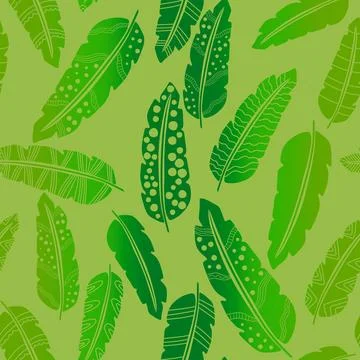 Abstract feathers seamless pattern for wrapping paper and fabrics and linens Stock Illustration