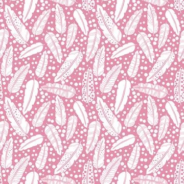 Abstract feathers seamless pattern for wrapping paper and fabrics and linens Stock Illustration